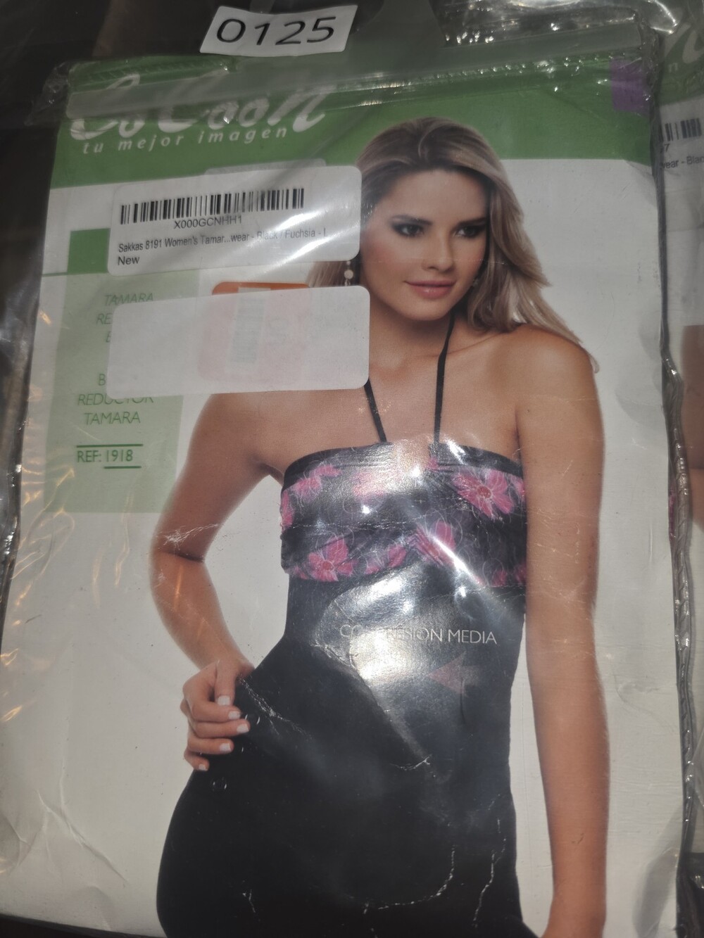 CoCoon Tamara Body Reductor Shapewear Camisole - Halter Floral Bust Black M